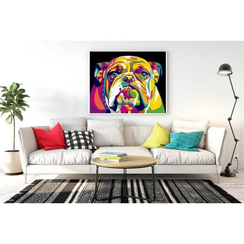 Angol bulldog számozott kifestő 👩‍🎨 - Lindalime Home